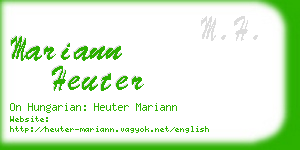 mariann heuter business card